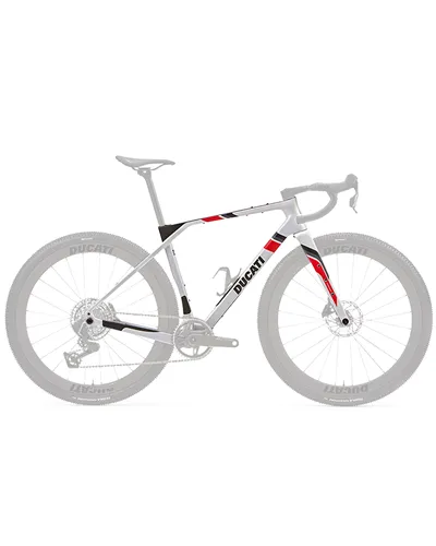 Ducati Kit Telaio Monoscocca GraviaX in Carbonio, Carbon/White Pearl