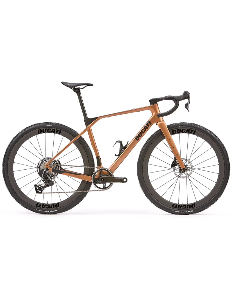 Ducati Carbon Monocoque GraviaX Sram Force XPLR AXS E1 13, Carbon/Bronze
