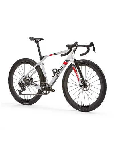 Ducati GraviaX Monoscocca in Carbonio Sram Force XPLR AXS E1 13v, Carbon/White Pearl