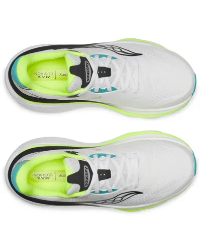 Saucony Hurricane 26 Scarpe Running Uomo, White/Citron