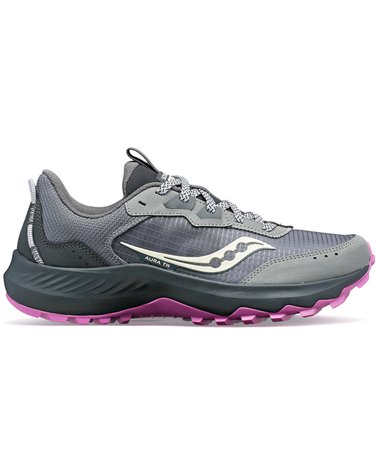 Saucony Aura TR Women's Trail Running Shoes, Fossil/Grape