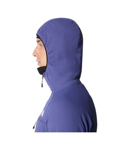 The North Face Summit FutureFleece Men’s Full Zip Hooded Midlayer Jacket, Cave Blue