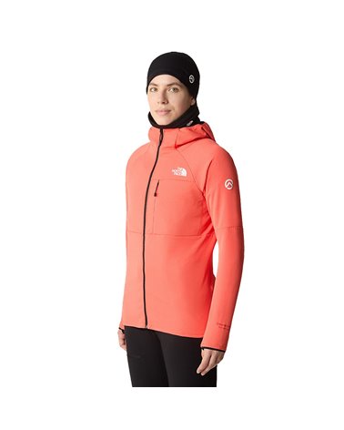 The North Face Summit FutureFleece Women’s Full Zip Hooded Midlayer Jacket, Radiant Orange