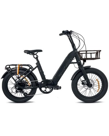 XP Bikes I-K Kompact e-Bike Fat 20" 8v Freni a Disco 696Wh, Nero