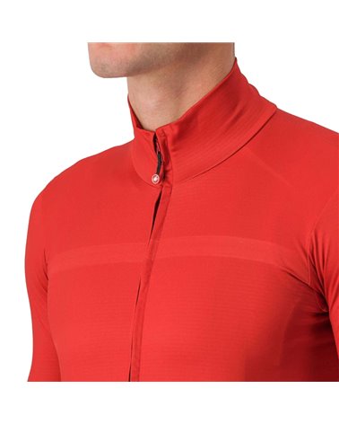 Castelli Pro Thermal Mid Men's Long Sleeve Cycling Jersey, Pompeian Red