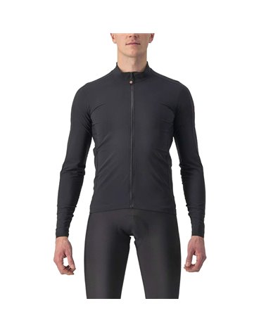 Castelli Flight Air Men's Long Sleeve Cycling Jersey Full Zip, Black