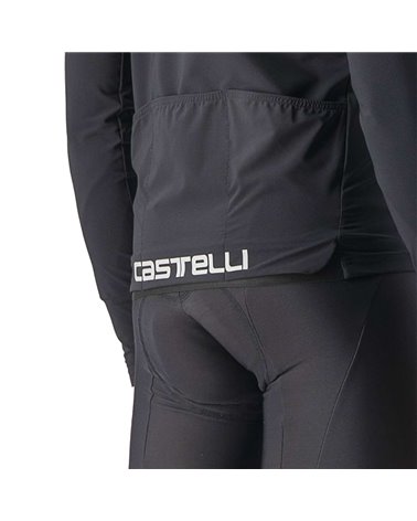 Castelli Flight Air Men's Long Sleeve Cycling Jersey Full Zip, Black