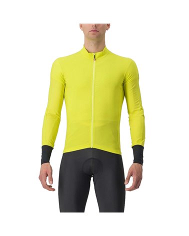Castelli Flight Air Men's Long Sleeve Cycling Jersey Full Zip, Sulphur