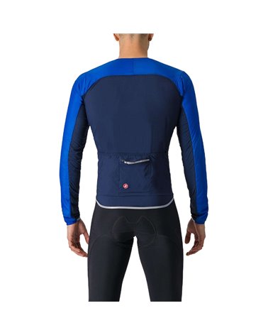 Castelli Fly Jack-sey GTX Gore-Tex Windstopper Men's Cycling Jacket/Jersey, Vivid Blue/Belgian Blue