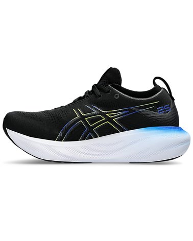 Asics Gel-Nimbus 25 Men's Running Shoes, Black/Glow Yellow