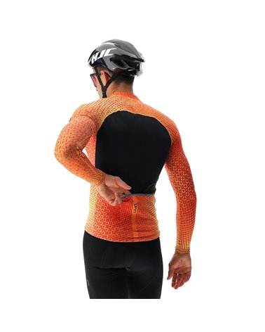 UYN Spectre Men's Cycling Long Sleeves Jersey, Orange/Ginger