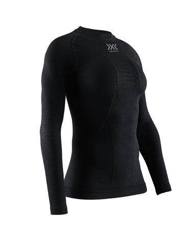 X-Bionic Merino 4.0 Women's Long Sleeve Round Neck Shirt, Black/Black