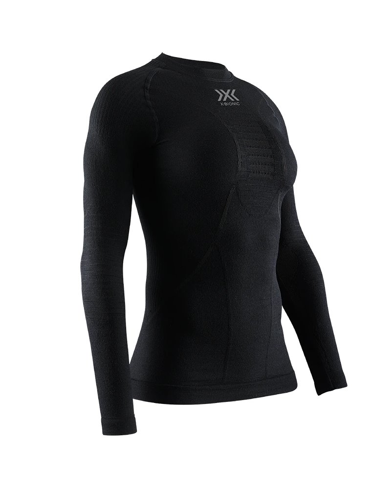 X-Bionic Merino 4.0 Women's Long Sleeve Round Neck Shirt, Black/Black