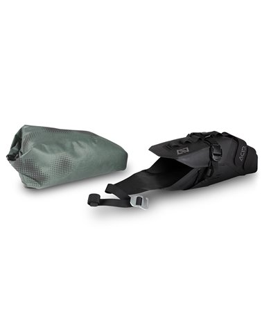 Acid Pack Pro 11 Waterproof Bicycle Saddle Bag Pack 11 Liters, Black/Green