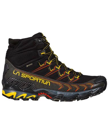 La Sportiva Ultra Raptor II MID Wide GTX Gore-Tex Men's Speed Hiking Shoes, Black/Yellow