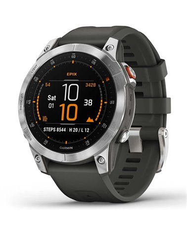 Garmin Epix (Gen 2) Case 47mm GPS Watch Wrist-Based HR, Slate Steel/Black