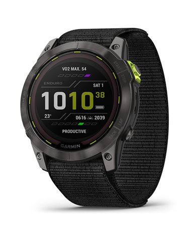Garmin Enduro 2 Wrist-Based HR GPS Multisport Watch, Carbon Grey DLC Titanium/Black