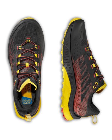 La Sportiva Jackal II GTX Gore-Tex Men's Trail Running Shoes, Black/Yellow