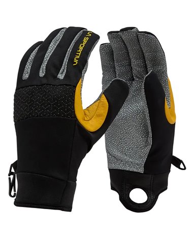 La Sportiva Supercouloir Tech Mountaineering Gloves, Black/Yellow