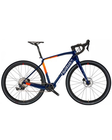 Wilier Jena Hybrid e-Bike Mahle X35+ 250Wh, Y8 - Blu/Arancione Lucido