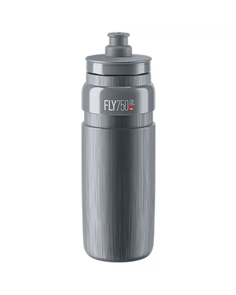 Elite Borraccia Fly Tex 750ml, Grigio/Logo Grigio