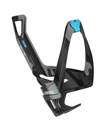 Elite Bottle Cage Cannibal XC Fiberglass, Black/Blue (Glossy)