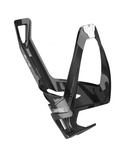 Elite Bottle Cage Cannibal XC Fiberglass, Black/White (Glossy)