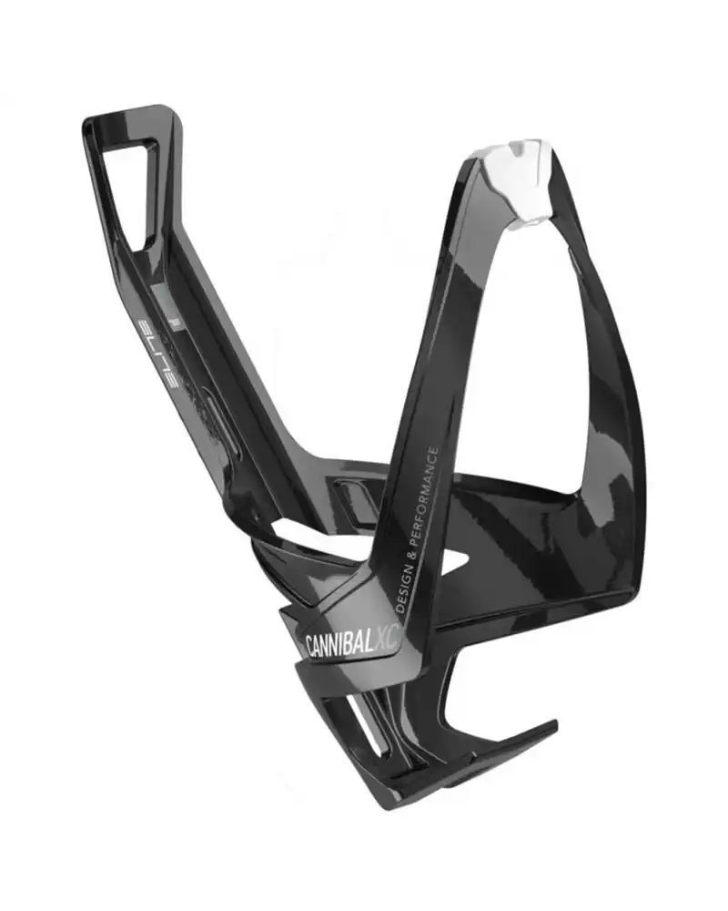 Elite Bottle Cage Cannibal XC Fiberglass, Black/White (Glossy)