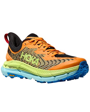 Hoka One One Mafate Speed 4 Men's Trail Running Shoes, Solar Flare/Lettuce