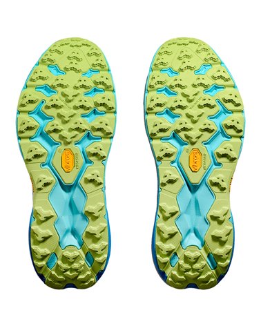 Hoka One One Speedgoat 5 Men's Trail Running Shoes, Solar Flare/Diva Blue