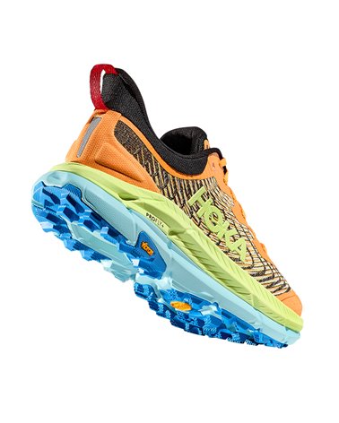 Hoka One One Mafate Speed 4 Men's Trail Running Shoes, Solar Flare/Lettuce