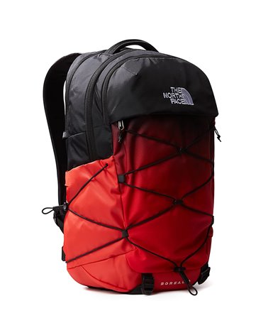 The North Face Borealis Backpack 28 Liters, Fiery Red Dip Dye Large Print/TNF Black