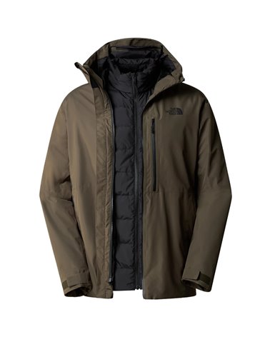 The North Face North Table Down Triclimate Giacca 3in1 Impermeabile Uomo, New Taupe Green/TNF Black