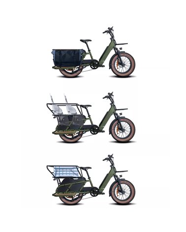 XP Bikes X-Load Cargo e-Bike Fat 20" 7v Freni a Disco 960Wh, Verde