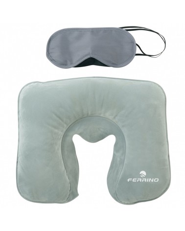 Ferrino Set Travel (Inflatable Travel Pillow + Eye Mask)