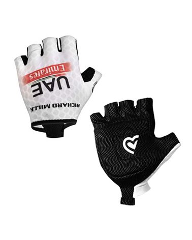 Pissei UAE Emirates 2023 Official Team Cycling Short Fingers Gloves, White