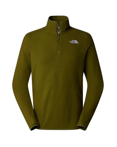 The North Face 100 Glacier Pile Uomo 1/4 Zip, Forest Olive