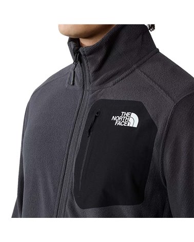 The North Face Experit Grid Men's Full-Zip Fleece, Asphalt Grey/TNF Black