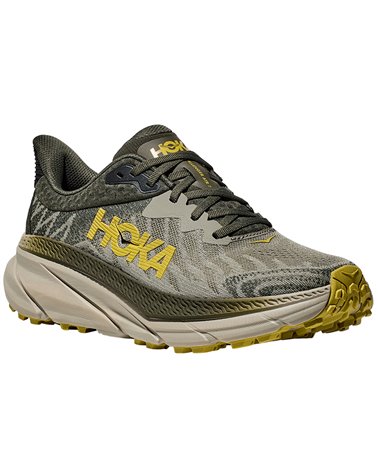 Hoka One One Challenger ATR 7 Men's Trail Running Shoes, Olive Haze/Forest Cover