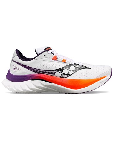 Saucony Endorphin Speed 4 Men's Running Shoes, White/ViZiOrange