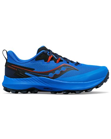 Saucony Peregrine 14 Men's Trail Running Shoes, Cobalt/Black