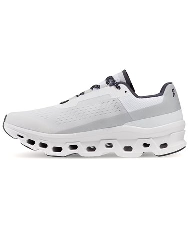 On Cloudmonster Men's Running Shoes, All White