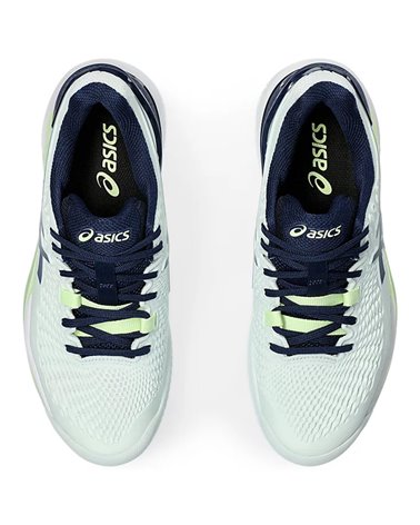Asics Gel-Resolution 9 Clay Women's Tennis Shoes, Pale Mint/Blue Expanse