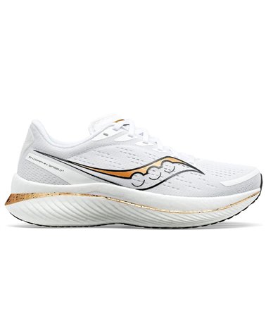 Saucony Endorphin Speed 3 Women's Running Shoes, White/Gold