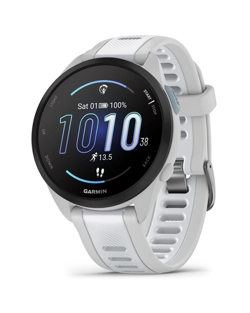 Garmin Forerunner 165 GPS Smartwatch Wrist-Based HR, Mist Grey/Whitestone