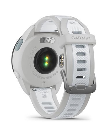 Garmin Forerunner 165 GPS Smartwatch Wrist-Based HR, Mist Grey/Whitestone