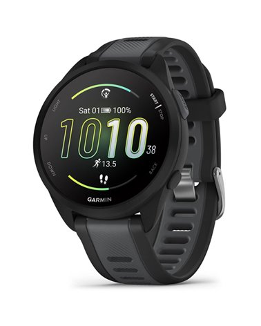 Garmin Forerunner 165 Music GPS Smartwatch Wrist-Based HR, Black/Slate Grey