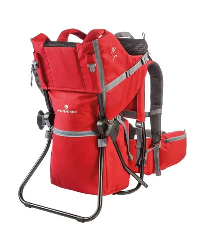 Ferrino Zaino Porta Bambino Caribou Rosso, Peso Max 20 kg