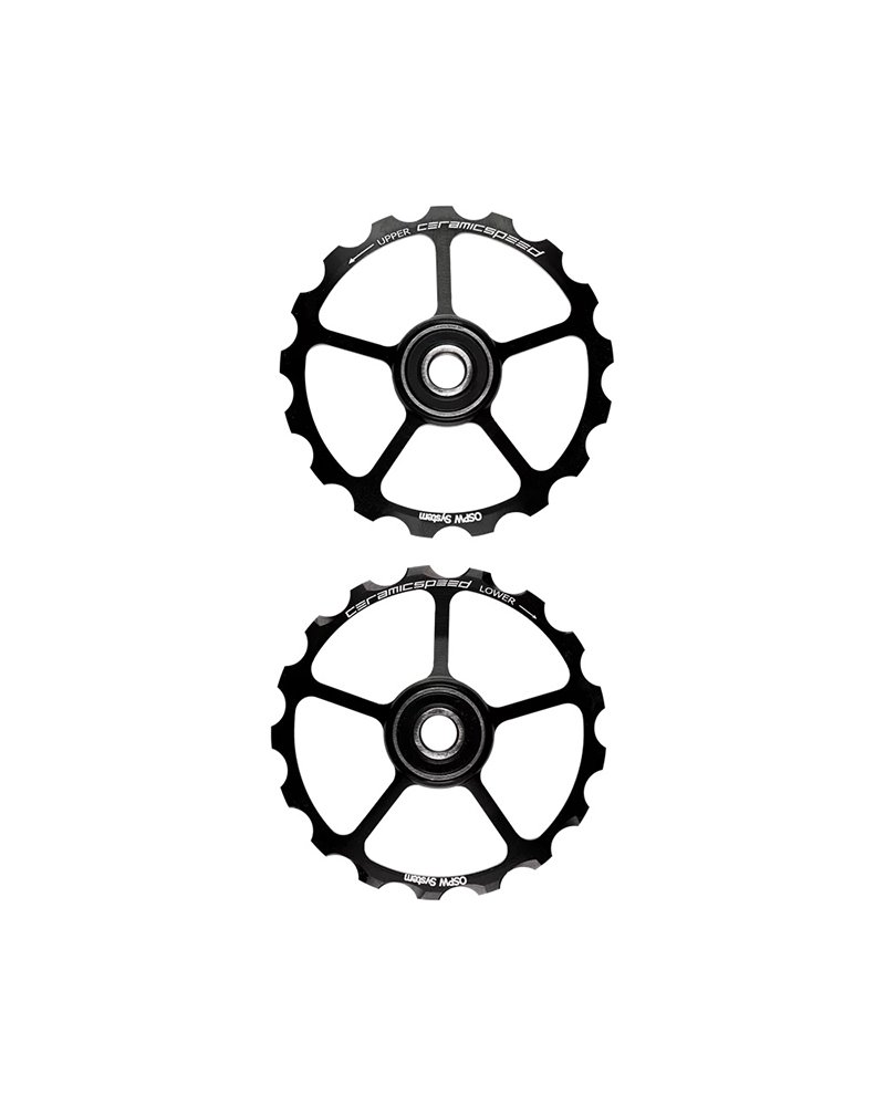 CeramicSpeed Os Pulley Wheels (Spare) Shimano 10 + 11S (Ultegra + Dura Ace) Black