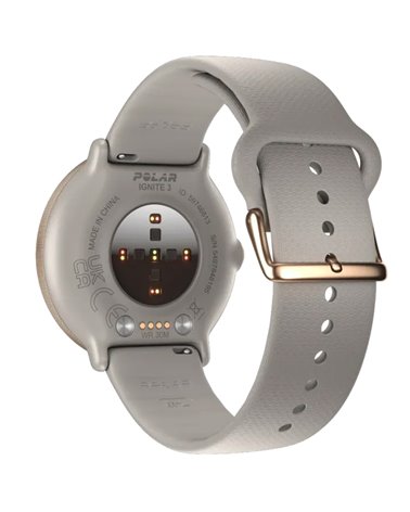 Polar Ignite 3 Fitness Watch GPS Wrist-Based HR, Greige Sand/Gold